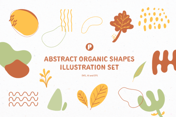 Abstract Organic Shapes Illustration Set: Graphics for Modern Creators