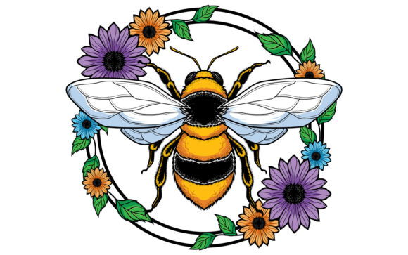 Bee Mascot Graphics and Illustrations for Digital Sellers