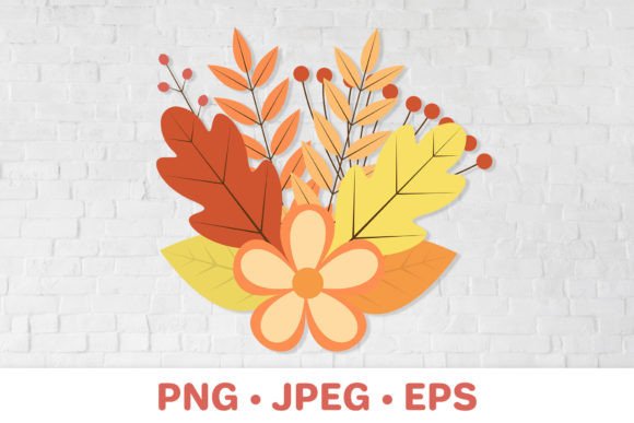 Bunch of Colorful Autumn Leaves Graphics and Illustrations Review