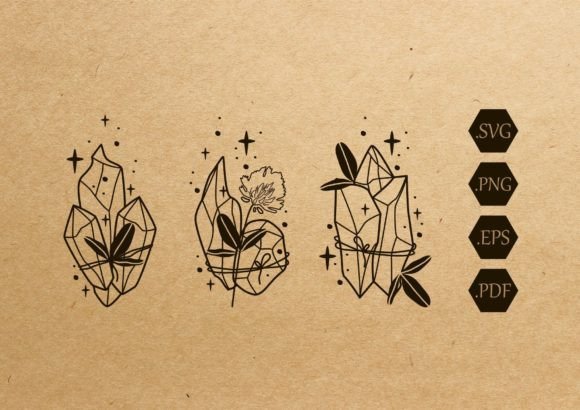 Cutting Crystal Svg, Magic Crystal Svg Graphics for Crafts