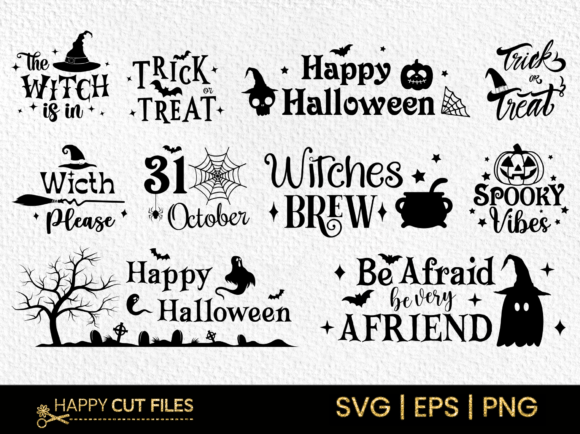 Halloween Svg Bundle Clipart , Witch Svg