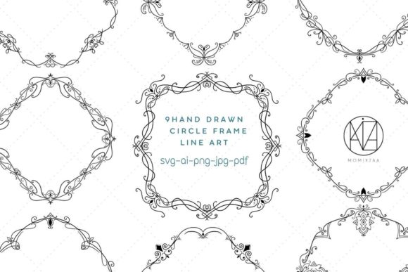 Hand Drawn Black and White Circle Frame Review