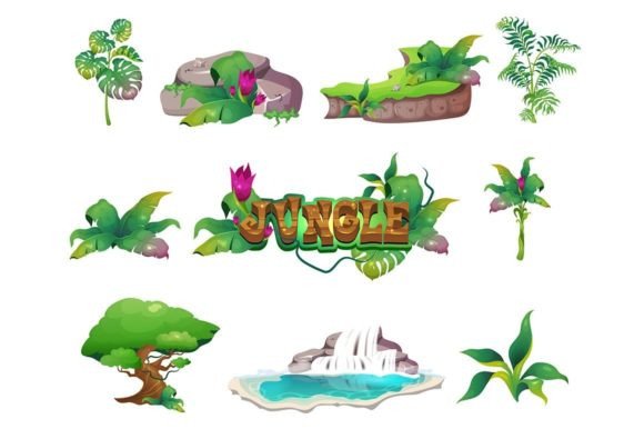 Jungle Flat Cartoon Svg Illustrations: A Designer's Stitch Test