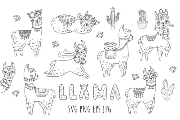 Llamas Graphics and Illustrations for Real Branding