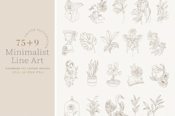 Minimalist Line Art Graphics and Illustrations for Content Publishers