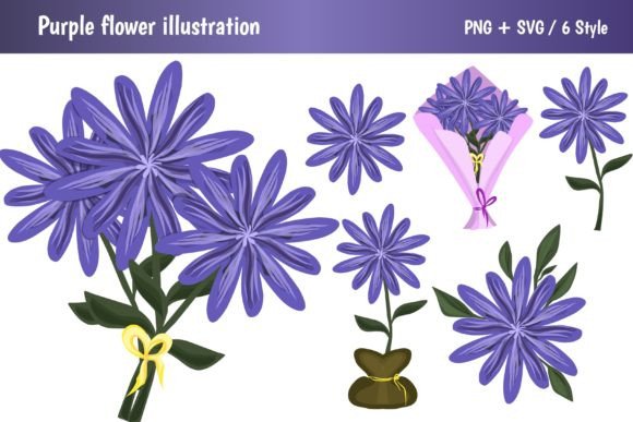 Purple Flower Graphics and Illustrations: A Seller’s Review